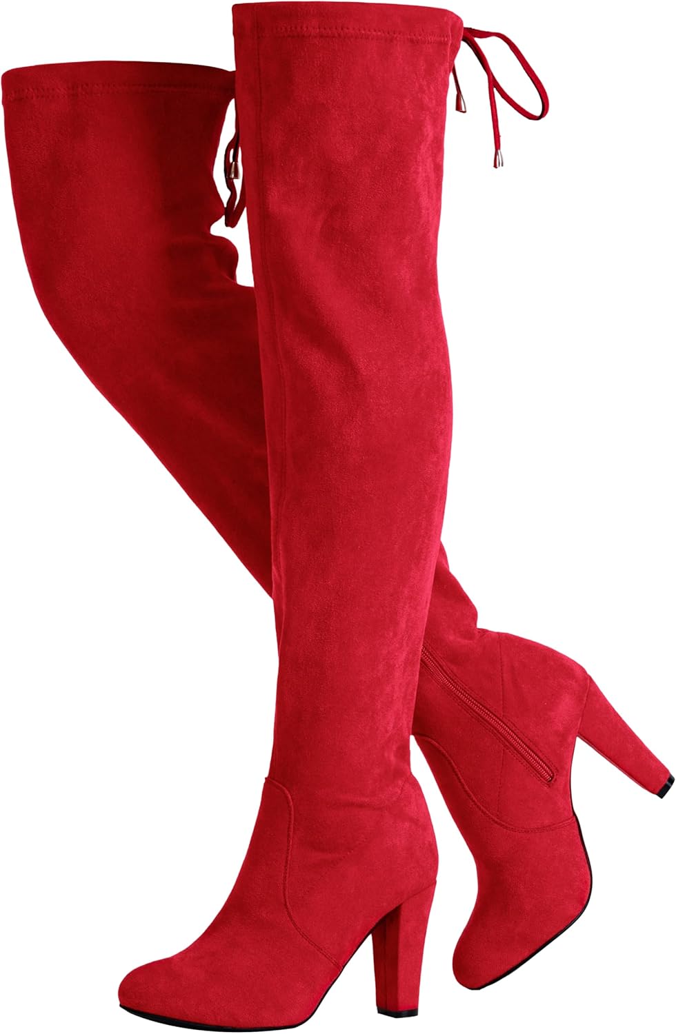 Vepose Womens Thigh High Over The Knee Boots with Zipper