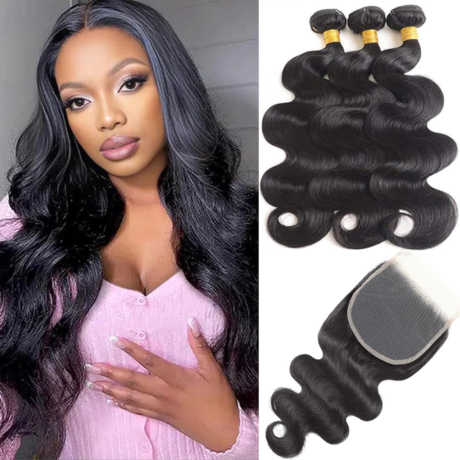 Body Wave Bundles with Closure for Stunning Hair Transformations