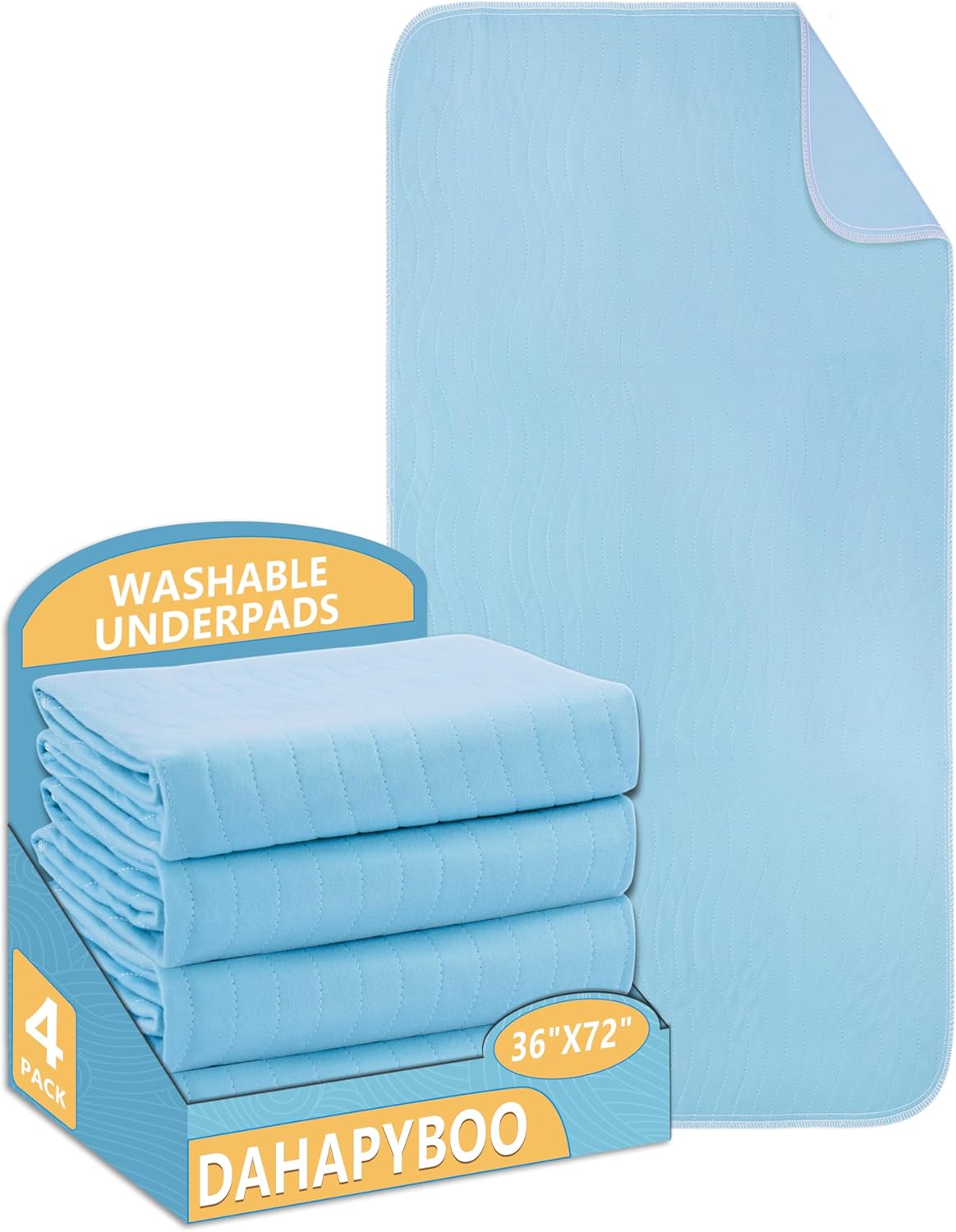 Washable Underpads 36x72 for Incontinence Bed Pads Heavy Absorbency