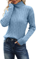 Esobo Classic-fit Lightweight Cable Mockneck Sweater