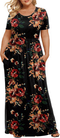 LONGYUAN Women's Plus Size Maxi Dress for Curvy Women - Comfortable