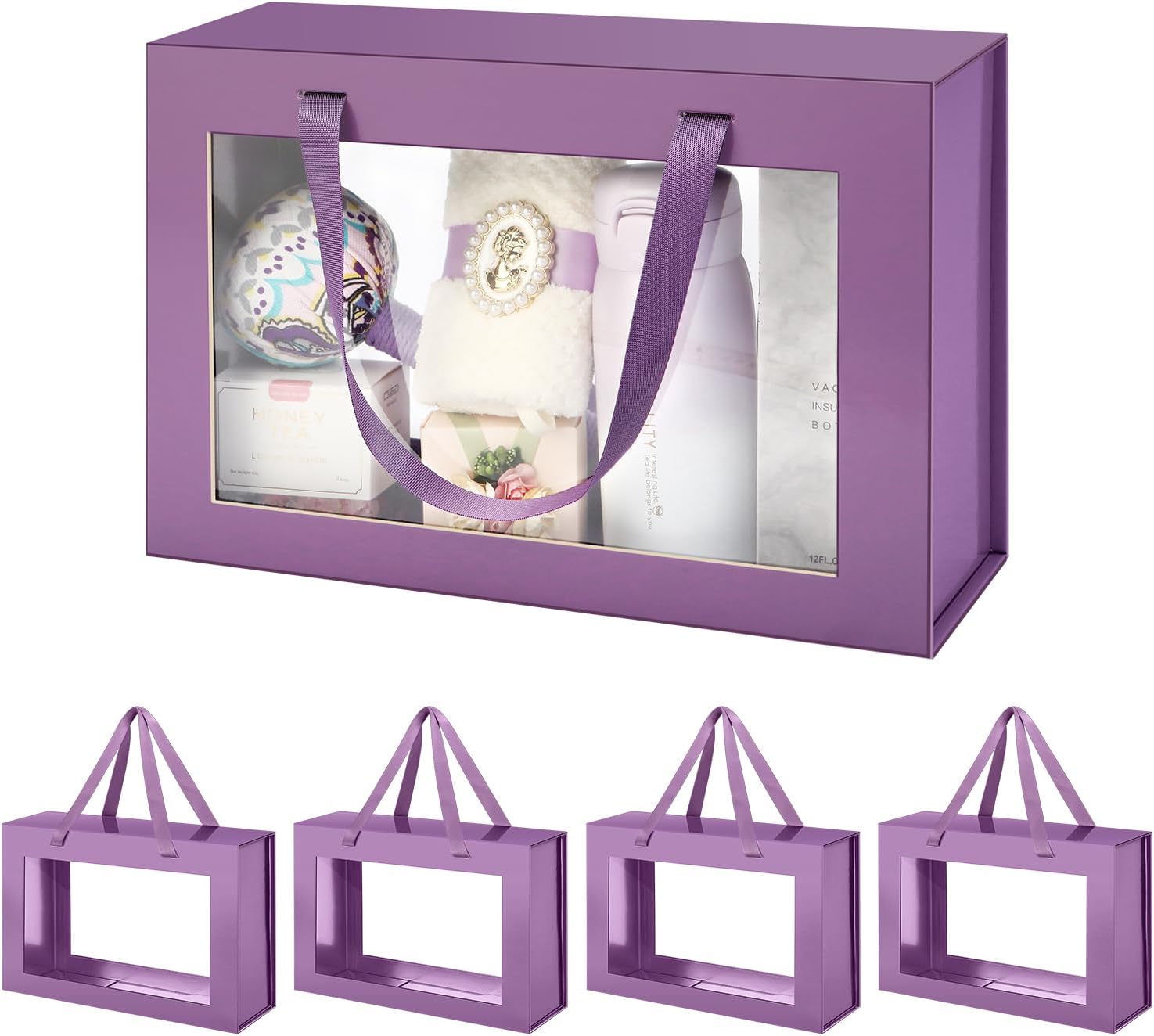 Large Purple Clear Gift Boxes for All Your Special Occasions
