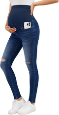 Women's Maternity Over-Belly Skinny Jeans - Comfortable Stretch Fit