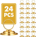 24 Pcs Table Number Holders Metal Place Card Stands - Gold
