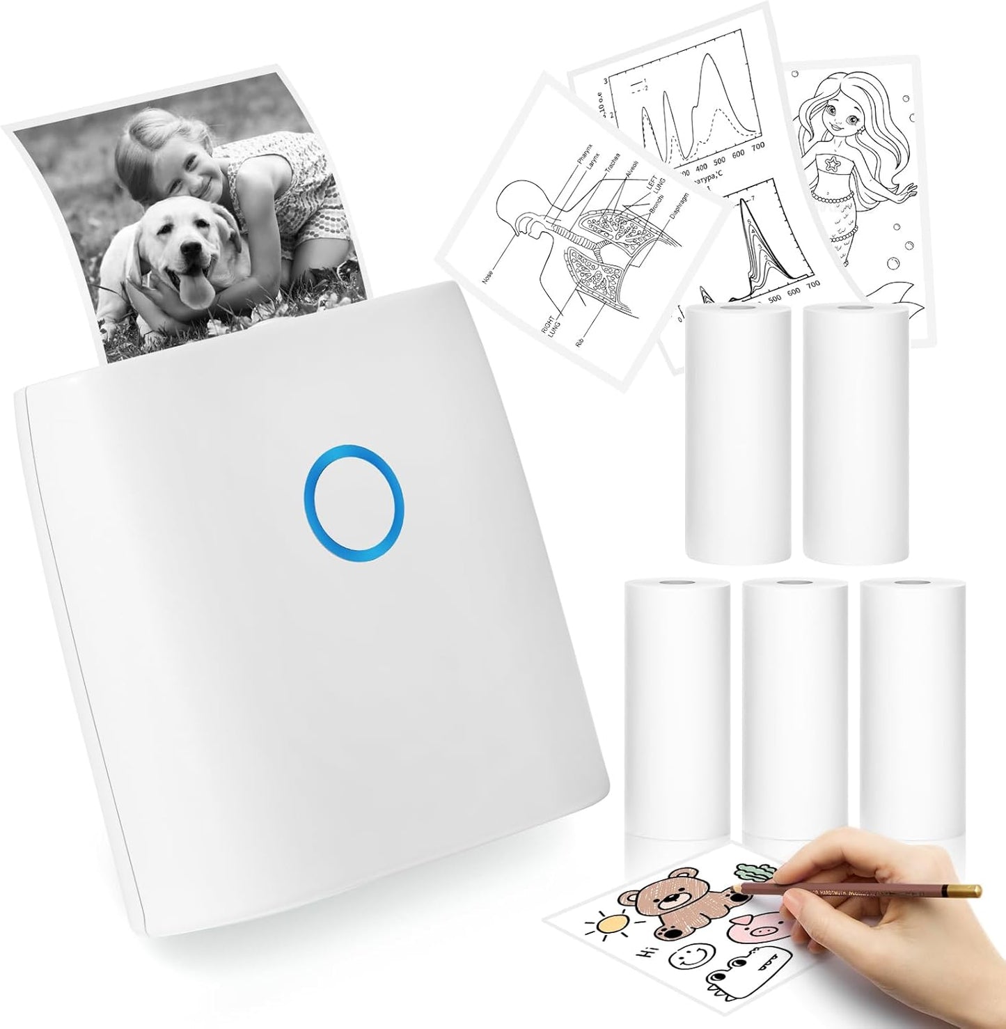 Effortless Labeling: JADENS Sticker Printer Bundle