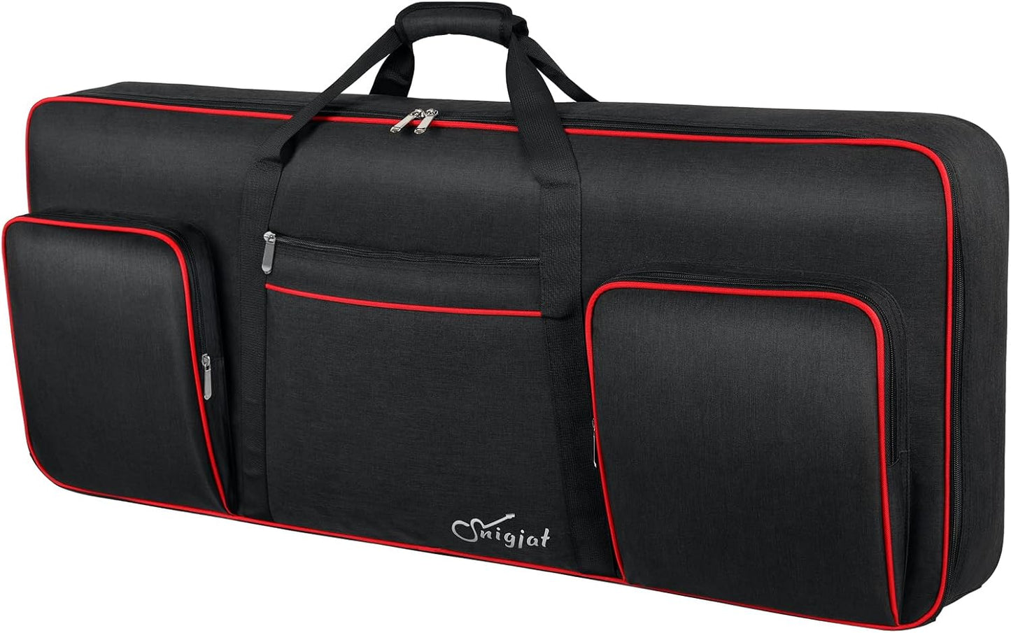 61 Key Keyboard Case by SNIGJAT - Soft Piano Bag with Pockets