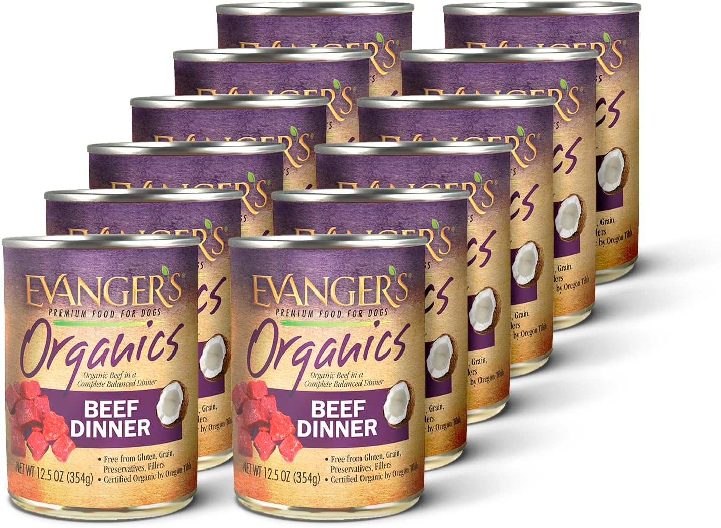 Evanger's Organics Beef Dinner for Dogs - Grain Free Nutrition