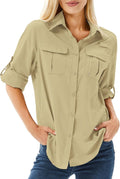Women's UPF 50 Long Sleeve Sun Protection Shirt (Style F3FB)