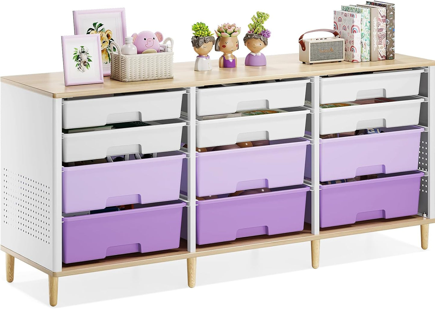 Storage Cabinet with 12 Drawers for Home and Office Use