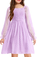 Arshiner Girl Tulle Dress Winter Long Sleeve Teen Girls Party Dress