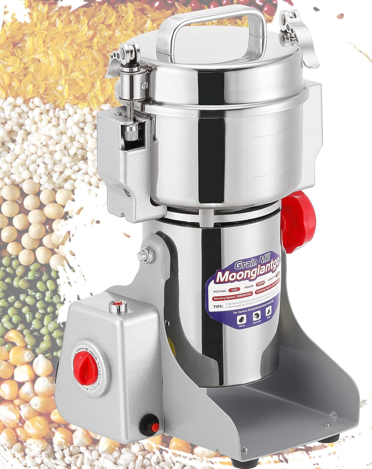 700g Grain Mill Grinder for Efficient Dry Grinding Needs