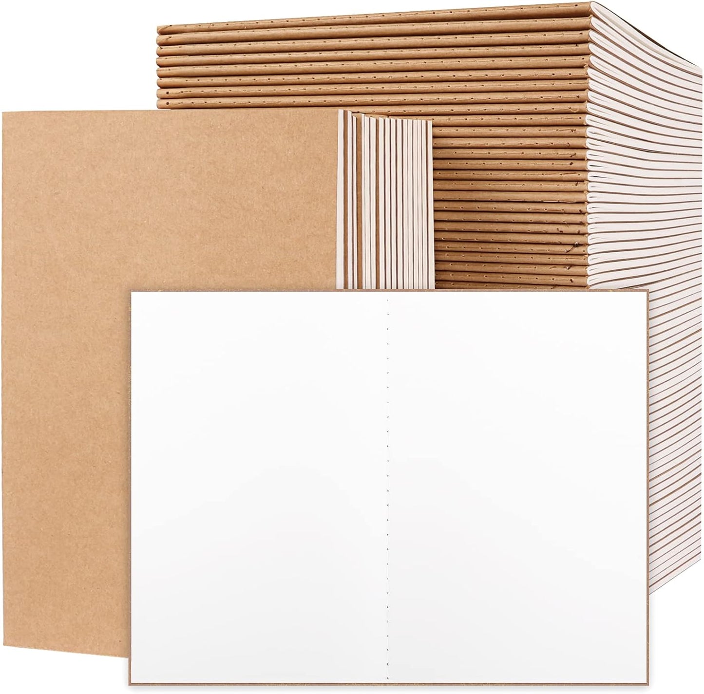 80pcs Kraft Notebooks for Kids - Perfect for Travel and Study