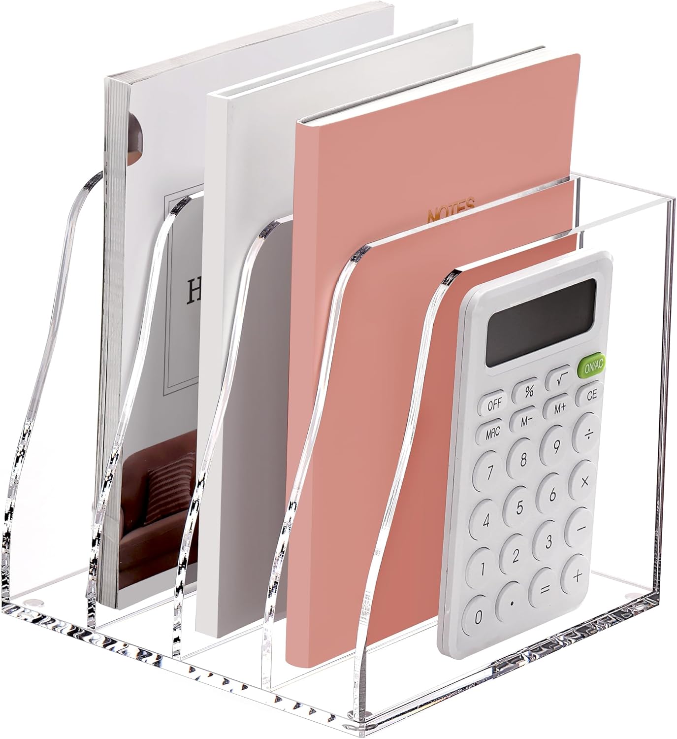 SANRUI Acrylic File Organizer for Efficient Desk Organization