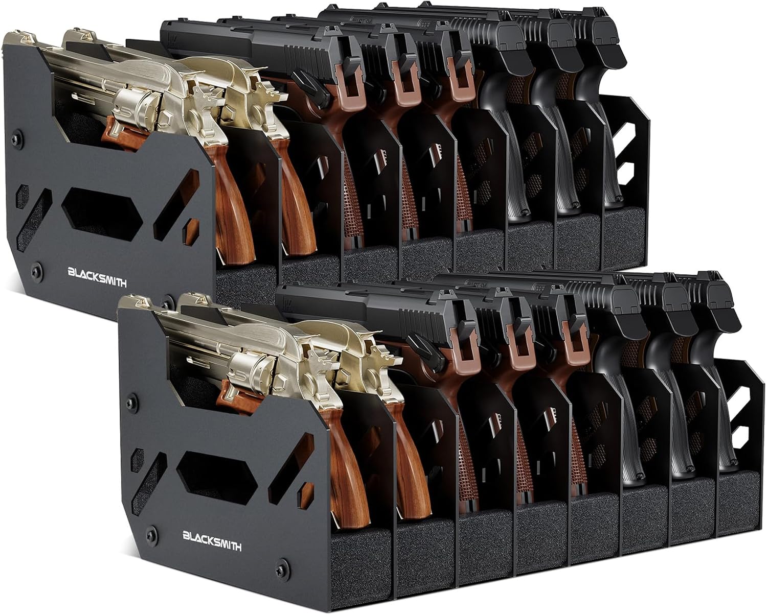 BlackSmith Foam Pistol Rack for Safe Storage of Handguns