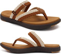 Womens Trendy Orthotic Flip Flops with Thick Cushion - Comfortable Mat