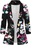 Long Sleeve Blazer Open Front Cardigan Jacket - Sleek Office Layer