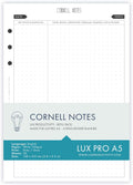 LUX PRO A5 Cornell Notes Refill Pack - 50 Leaves for Focused Study