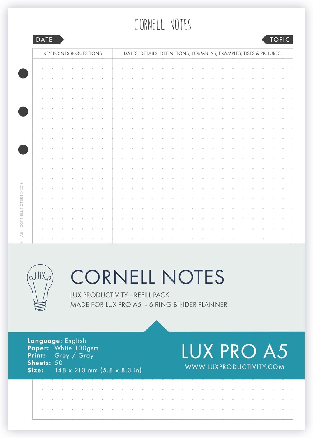 LUX PRO A5 Productivity Refill Pack