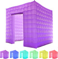 1 Door Inflatable Photo Booth 8.2ftx8.2ft - Portable 16-Color Lighting