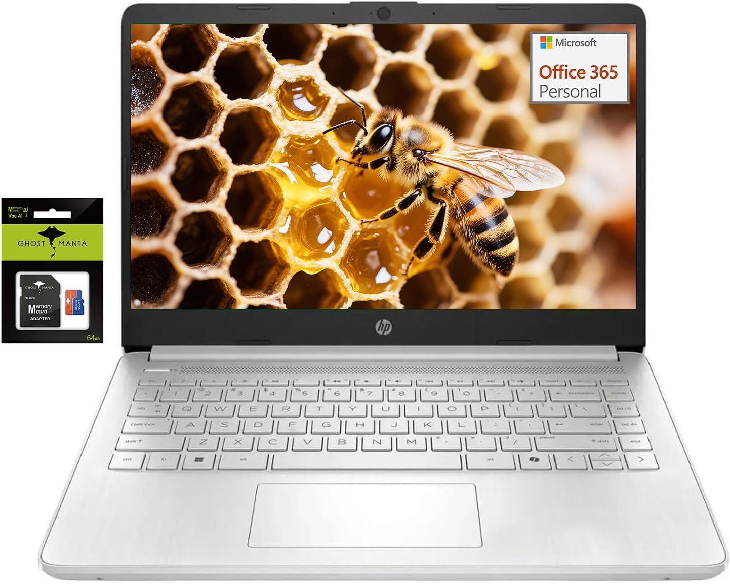 HP 14 Student Laptop with Copilot AI and Quad Core Performance