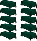 BRILLMAX 10 Pack Hunter Green Tablecloths 70 x 120 in - Durable Event