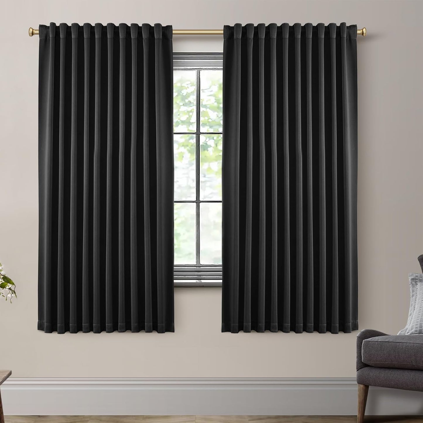 SHINELAND 63 Inch Blackout Curtains for Ultimate Comfort