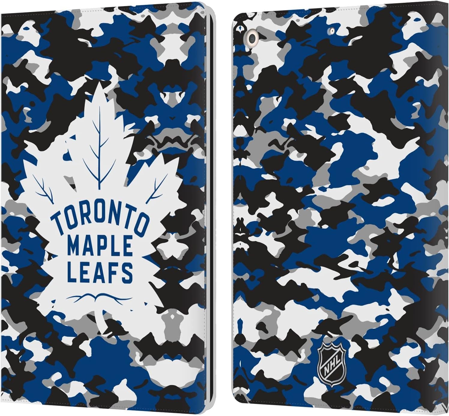 NHL Camouflage Toronto Maple Leafs Leather Wallet Case for iPad
