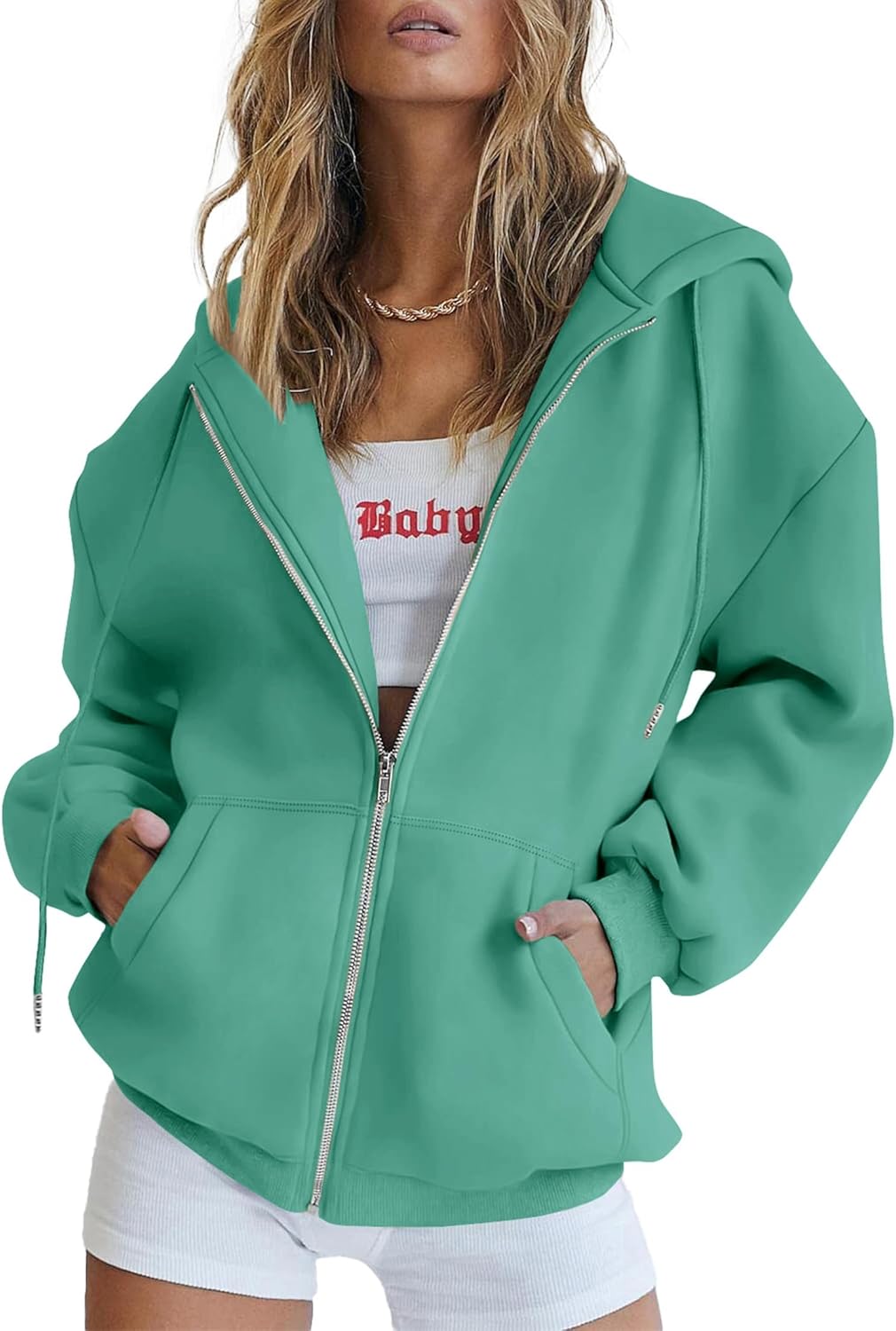 PRETTYGARDEN Women's Zip Up Hoodies for Casual Fall Style