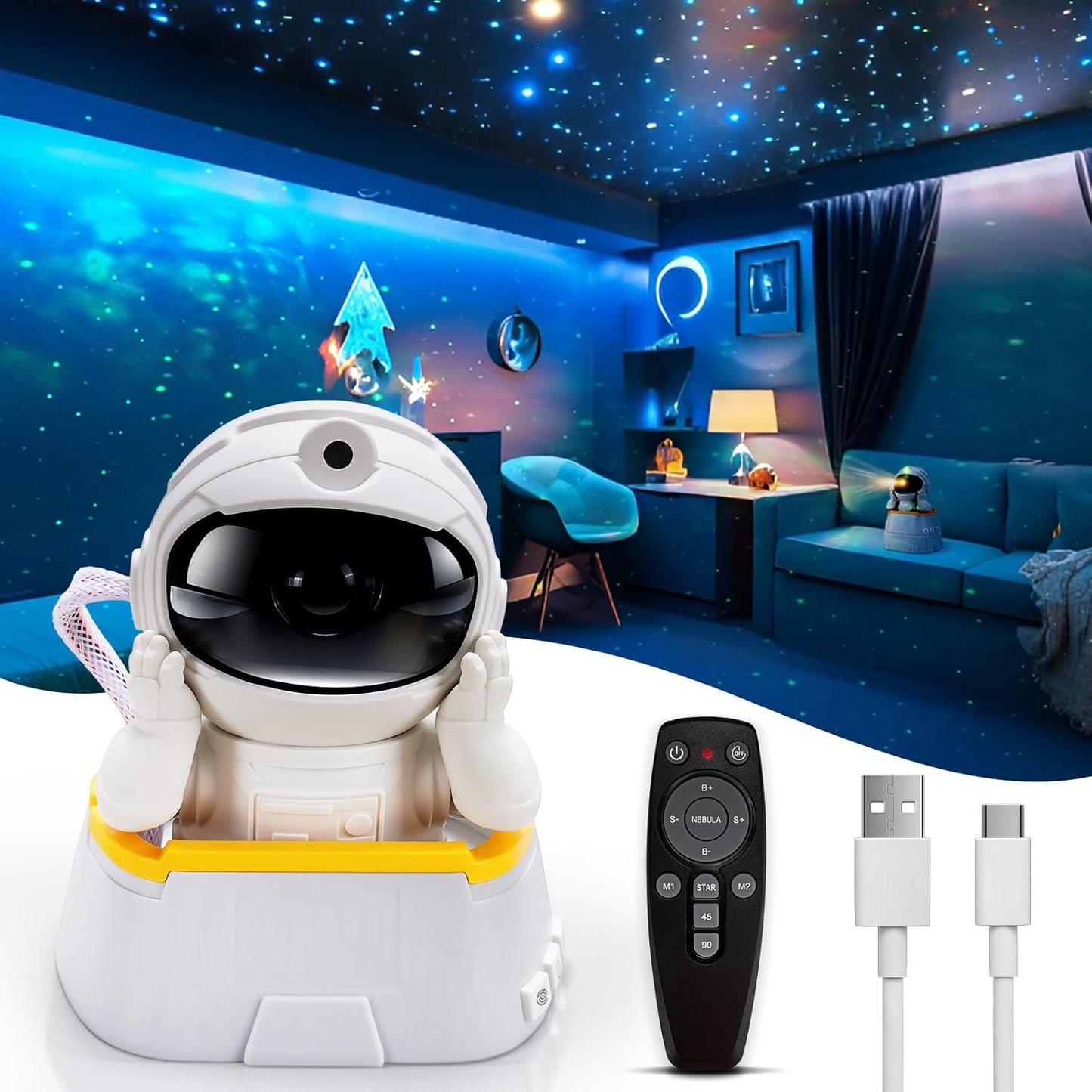 Galaxy Projector with Remote Control - Kids' Dream Night Light