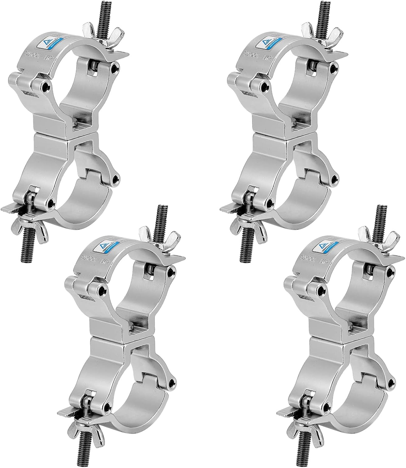 4 Pack Dual Swivel Clamp for DJ Lighting with Heavy Duty Design