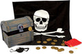 Wooden Pirate Chest Pretend Play Set - Classic Treasure Toy