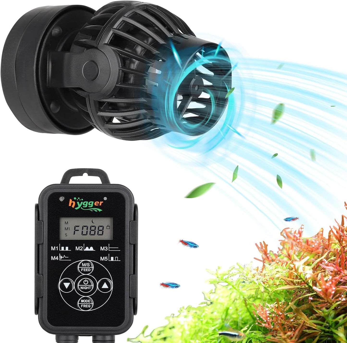 hygger Aquarium Wave Maker with Intelligent Controller for Tanks