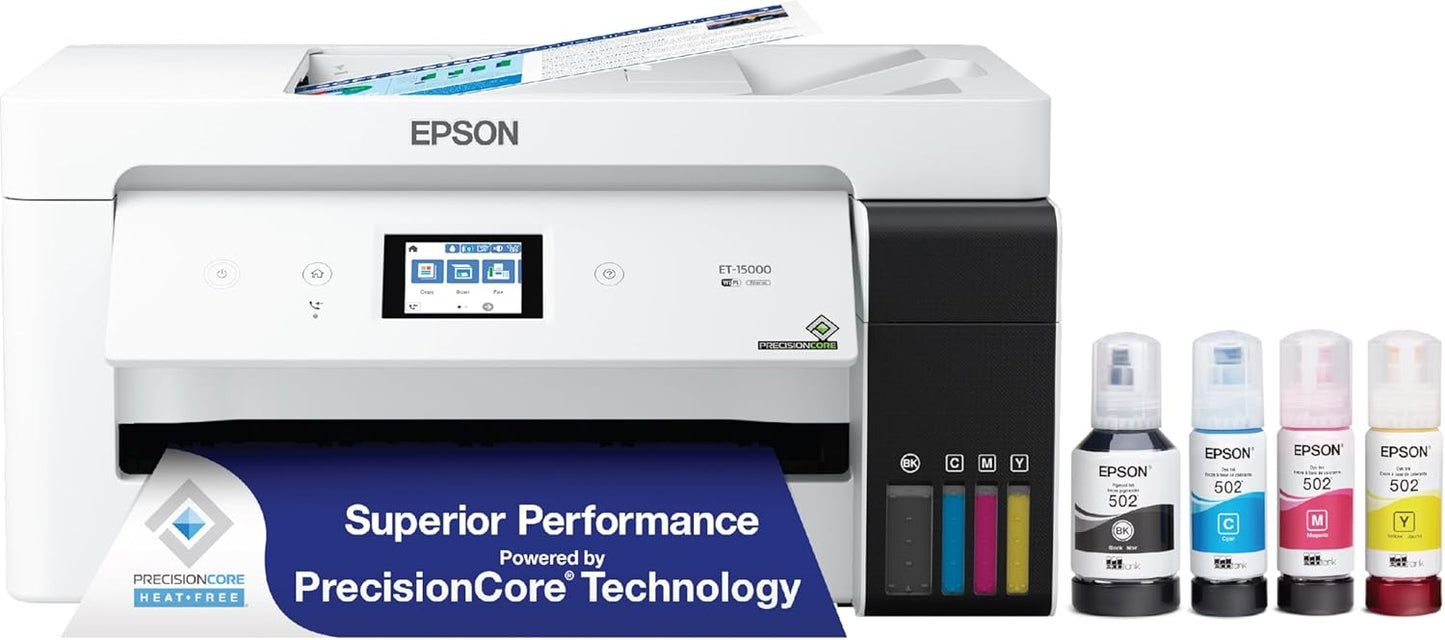 Epson EcoTank ET-15000: Wireless Color All-in-One Printer - High-Quality Printing up to 13x19