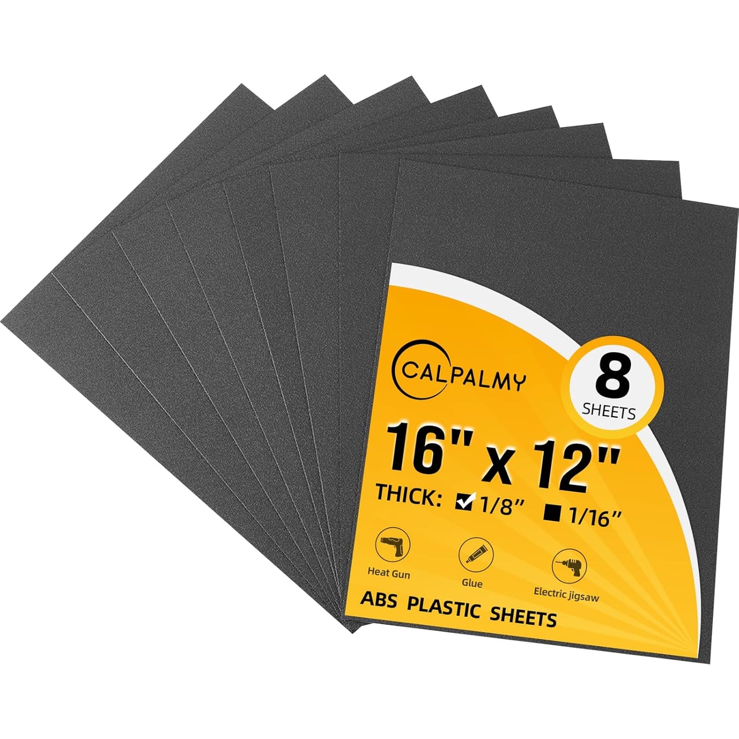 CalPalmy ABS Plastic Sheets - Flexible Black Crafting Sheets