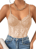 Milumia Women's Sheer Lace Bodysuit for Daring Party Looks