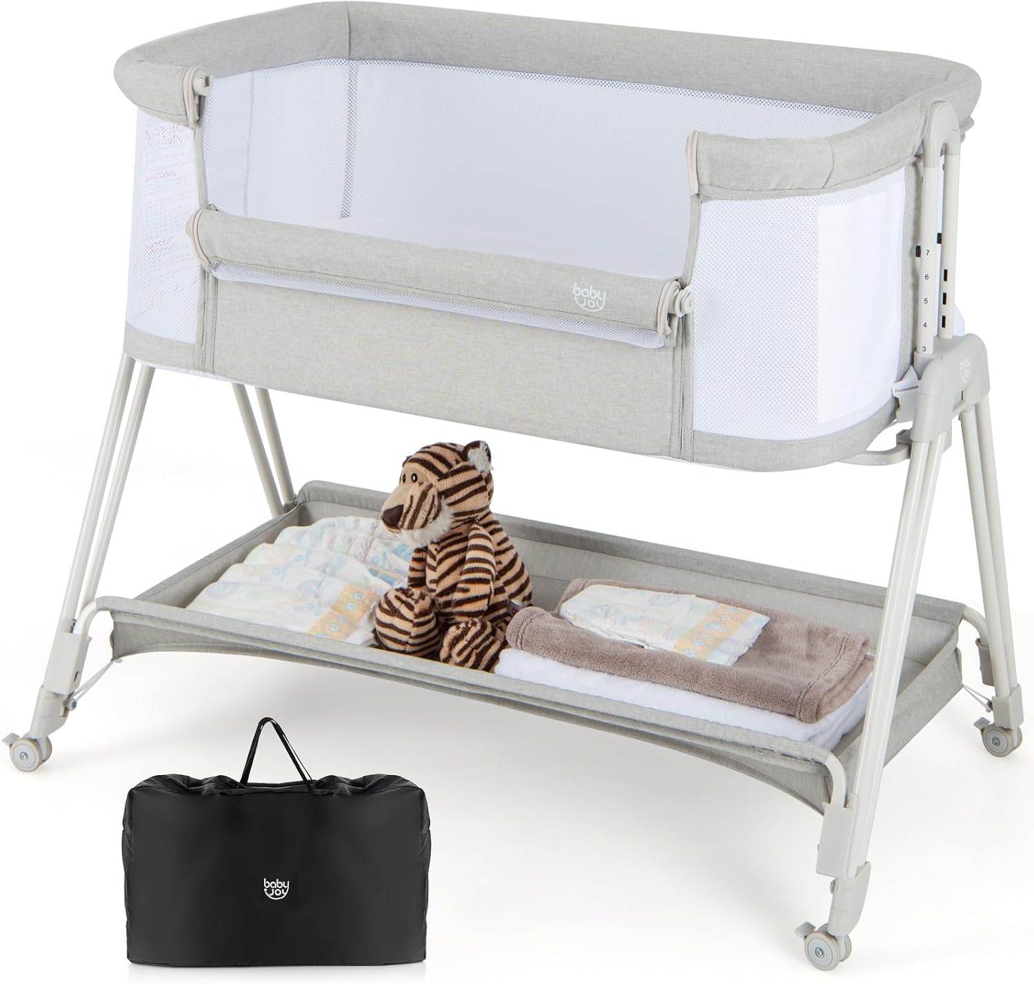 BABY JOY Bassinet Bedside Sleeper for Safe Co-Sleeping