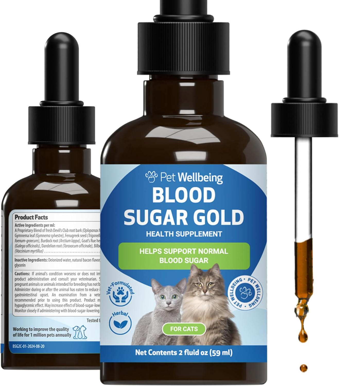 Pet Wellbeing Blood Sugar Gold for Cats - Natural Support