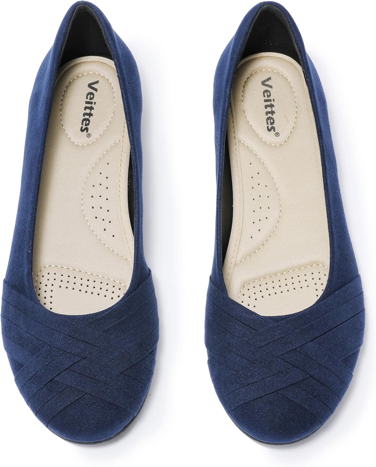 Veittes Women's Wide Width Flat Shoes for Comfort and Style