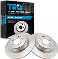 TRQ Rear Brake Rotors Set Solid Compatible with 2017-2020 Acura MDX