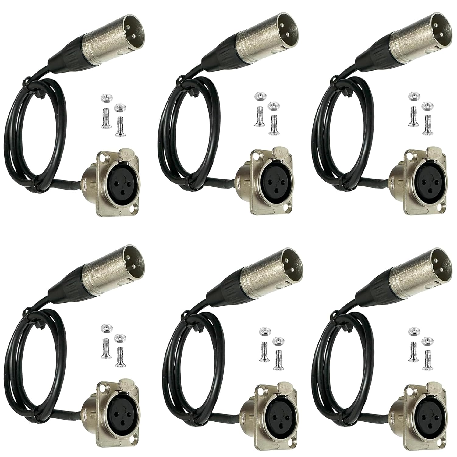 Premium XLR Pass Through Cable for Pro Audio Installations