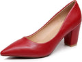 VenusCelia Women's Lewin Pump Chunky Heel Shoe - Comfortable Balance