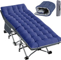 XXL Oversized Folding Camping Cot for Adults with Carry Bag and Pad