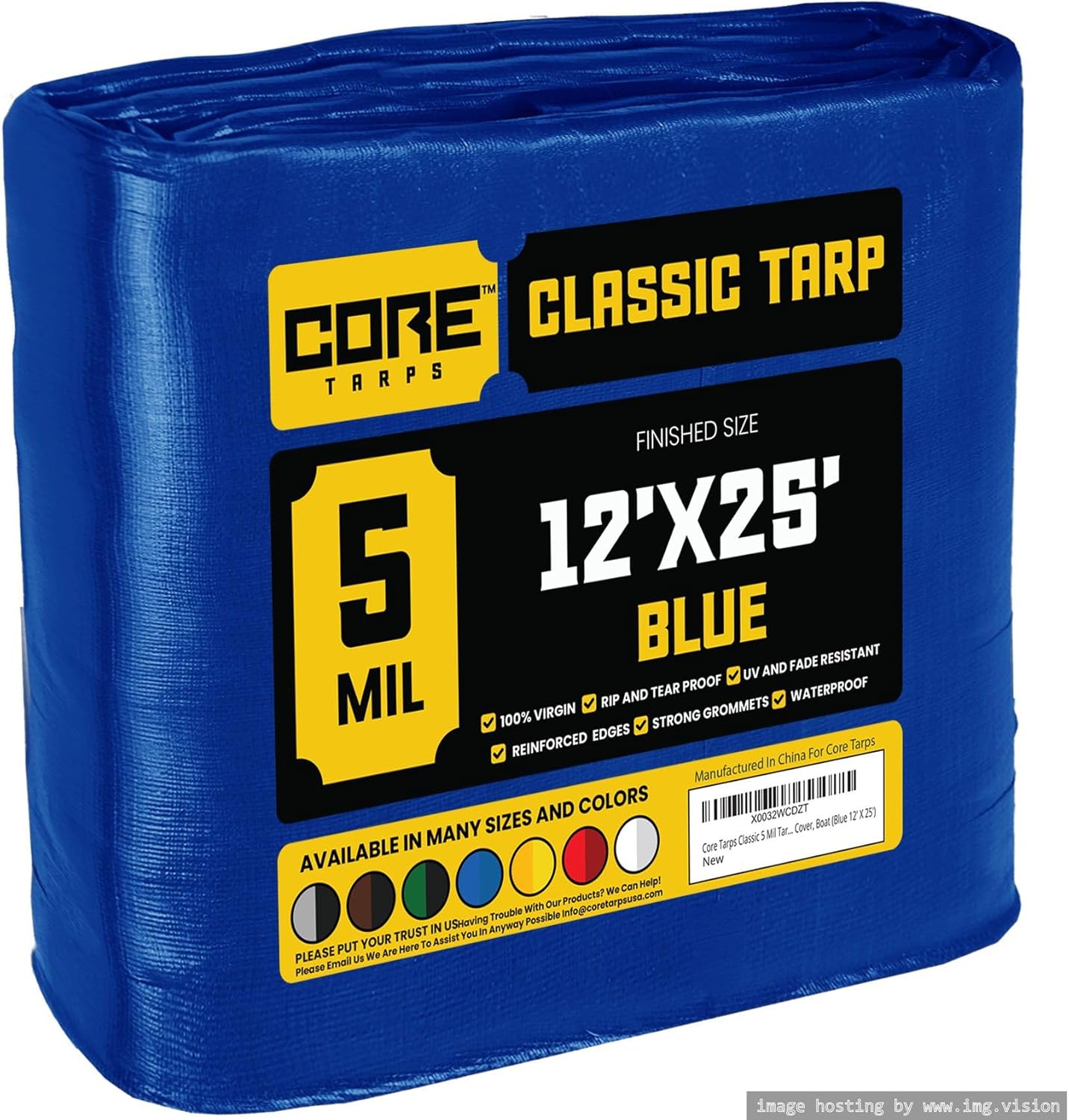 Core Tarps Classic 5 Mil Tarp Cover for All Weather Protection
