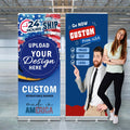AOK Aluminum Retractable Banner 31x78 in - Portable Trade Show Display