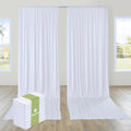 Premium 40x15ft White Wedding Curtain - Wrinkle-Free Photo Backdrop