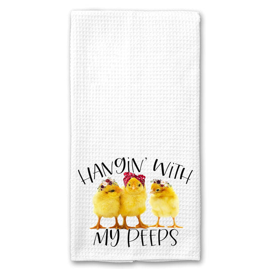 Rustic Farm Baby Chicken Kitchen Towel