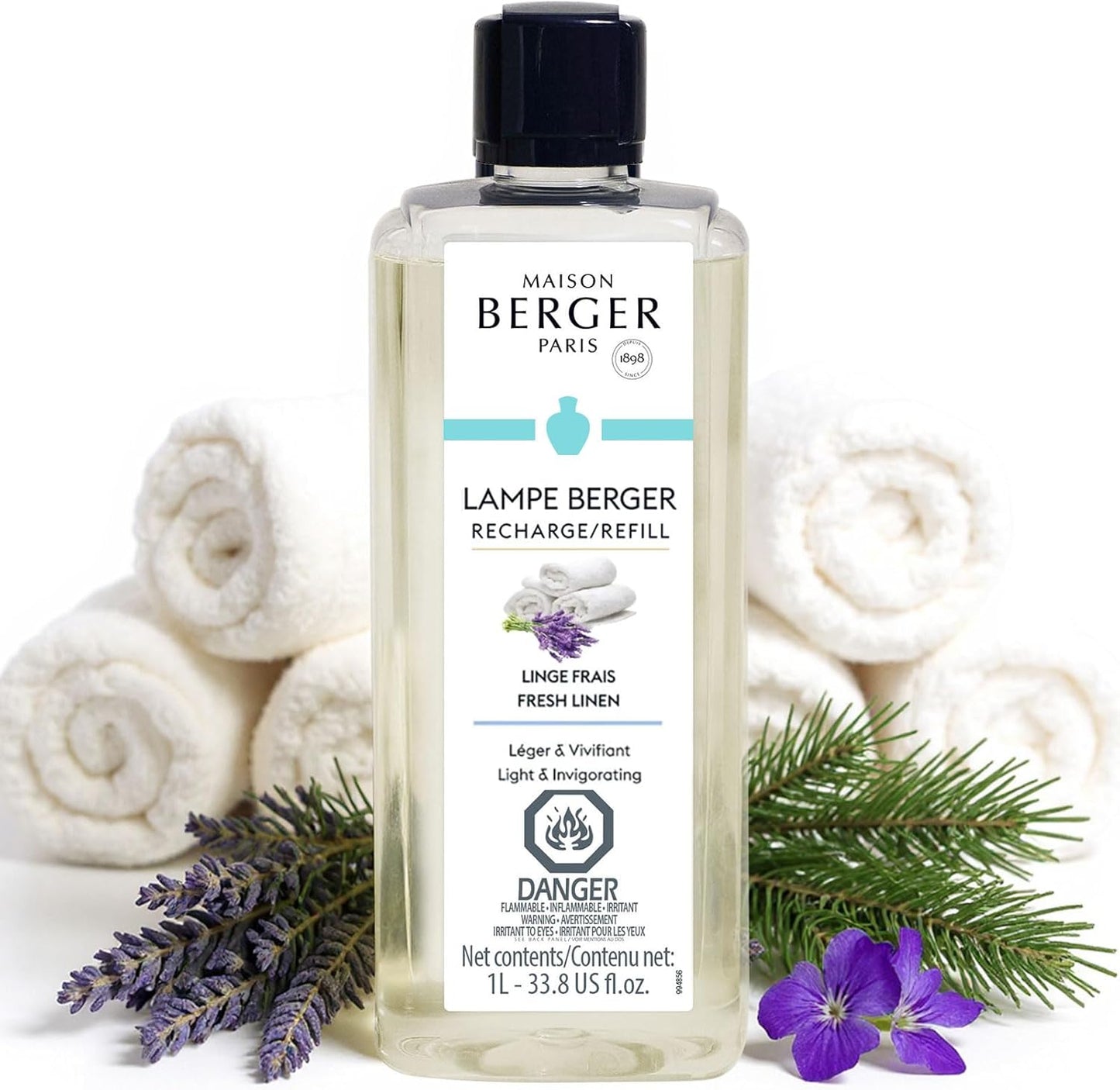 Fresh Linen Fragrance Refill for Lampe Berger Diffuser 1 Liter