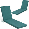Chaise Lounge Cushions Outdoor Set of 2 - Waterproof Malachite