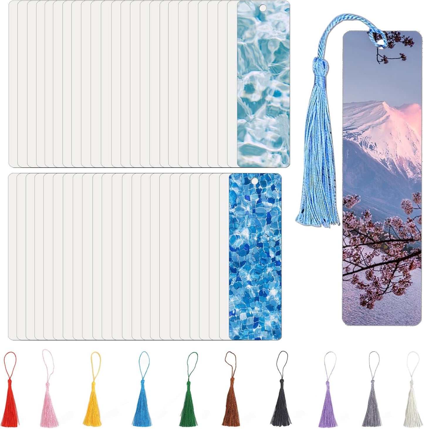 120 Pcs Double Sided Sublimation Bookmarks for Creative Gifts