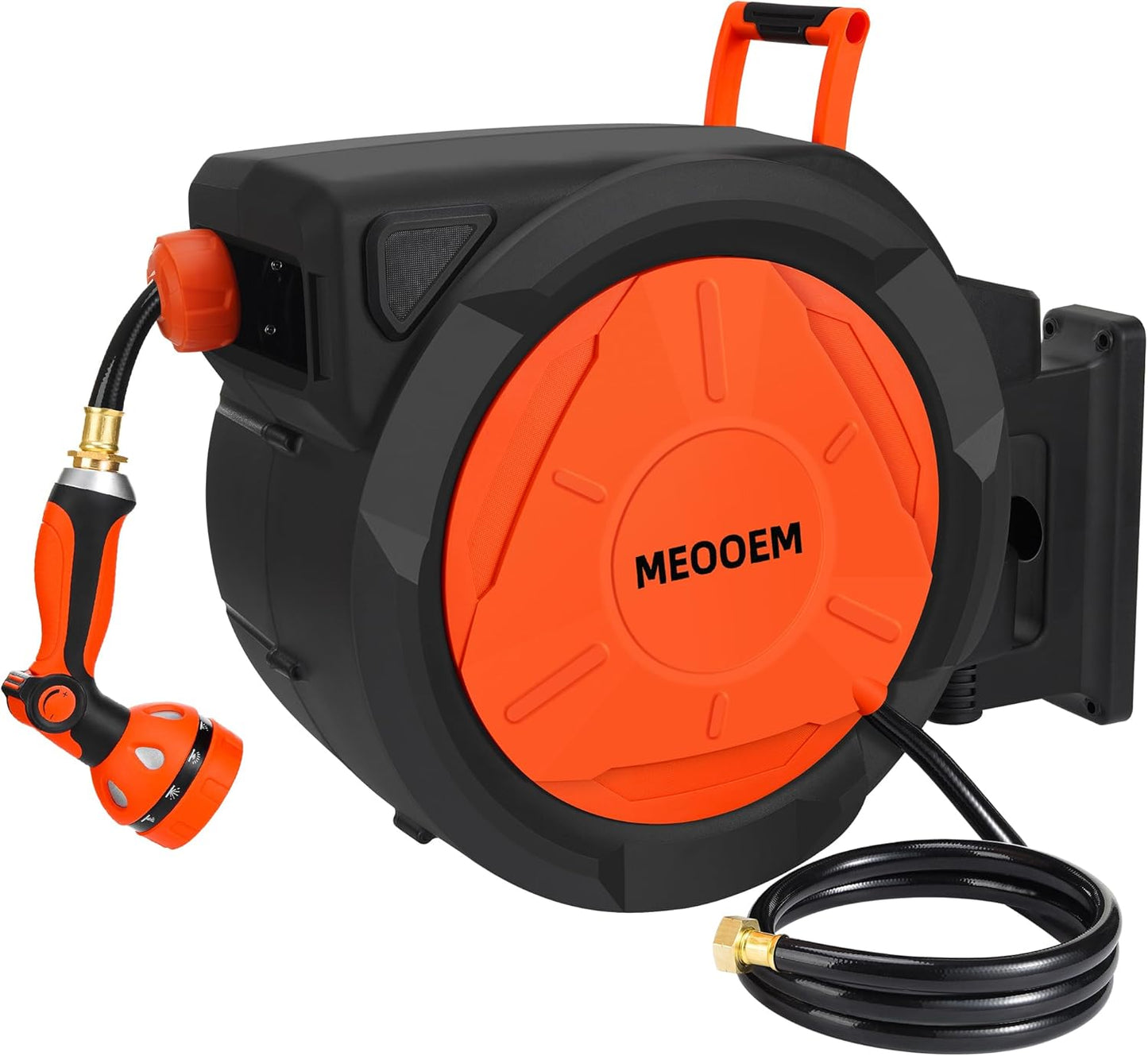 Retractable Garden Hose Reel 150FT with 10 Pattern Nozzle